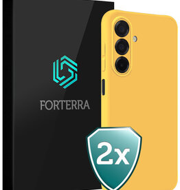 Forterra Forterra Samsung Galaxy A17 Hoesje Siliconen - Geel - 2 PACK