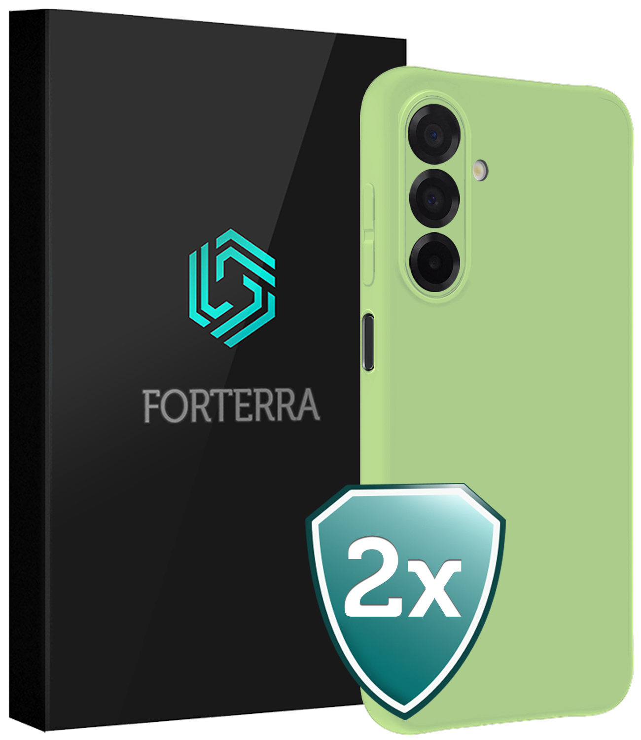 Forterra Forterra Samsung Galaxy A17 Hoesje Siliconen - Groen - 2 PACK