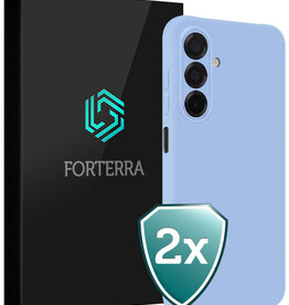 Forterra Forterra Samsung Galaxy A17 Hoesje Siliconen - Lichtblauw - 2 PACK