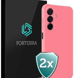 Forterra Forterra Samsung Galaxy A17 Hoesje Siliconen - Lichtroze - 2 PACK