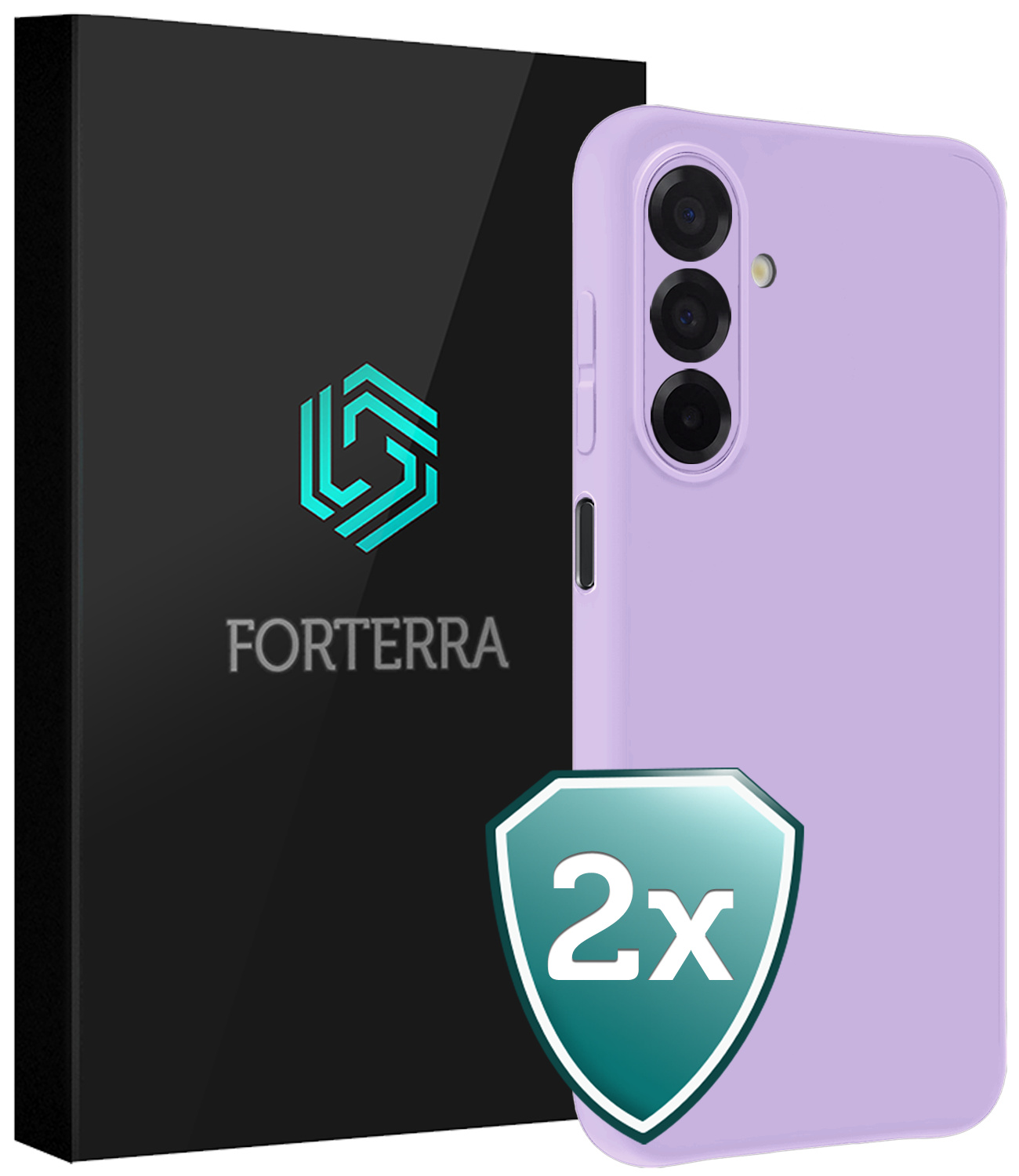Forterra Forterra Samsung Galaxy A17 Hoesje Siliconen - Lila - 2 PACK