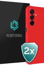 Forterra Forterra Samsung Galaxy A17 Hoesje Siliconen - Rood - 2 PACK