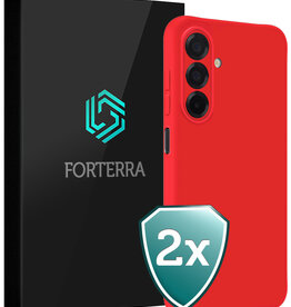 Forterra Forterra Samsung Galaxy A17 Hoesje Siliconen - Rood - 2 PACK
