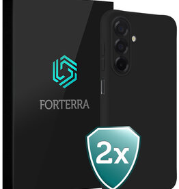 Forterra Forterra Samsung Galaxy A17 Hoesje Siliconen - Zwart - 2 PACK