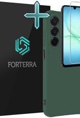 Forterra Forterra Samsung Galaxy A17 Hoesje Siliconen Met Screenprotector - Donkergroen