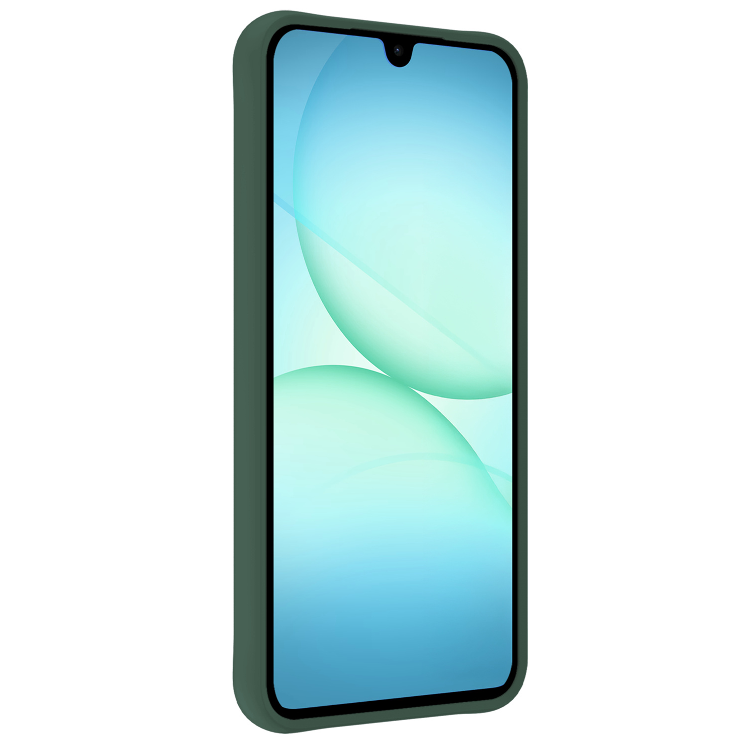 Forterra Forterra Samsung Galaxy A17 Hoesje Siliconen Met Screenprotector - Donkergroen