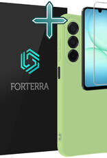Forterra Forterra Samsung Galaxy A17 Hoesje Siliconen Met Screenprotector - Groen