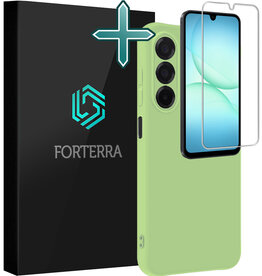 Forterra Forterra Samsung Galaxy A17 Hoesje Siliconen Met Screenprotector - Groen