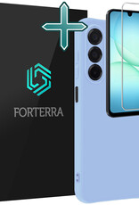 Forterra Forterra Samsung Galaxy A17 Hoesje Siliconen Met Screenprotector - Lichtblauw
