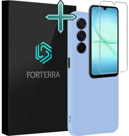 Forterra Forterra Samsung Galaxy A17 Hoesje Siliconen Met Screenprotector - Lichtblauw