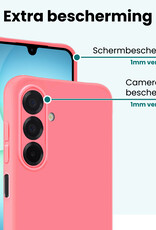 Forterra Forterra Samsung Galaxy A17 Hoesje Siliconen Met Screenprotector - Lichtroze