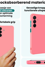 Forterra Forterra Samsung Galaxy A17 Hoesje Siliconen Met Screenprotector - Lichtroze