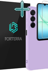 Forterra Forterra Samsung Galaxy A17 Hoesje Siliconen Met Screenprotector - Lila