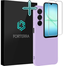 Forterra Forterra Samsung Galaxy A17 Hoesje Siliconen Met Screenprotector - Lila