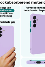Forterra Forterra Samsung Galaxy A17 Hoesje Siliconen Met Screenprotector - Lila