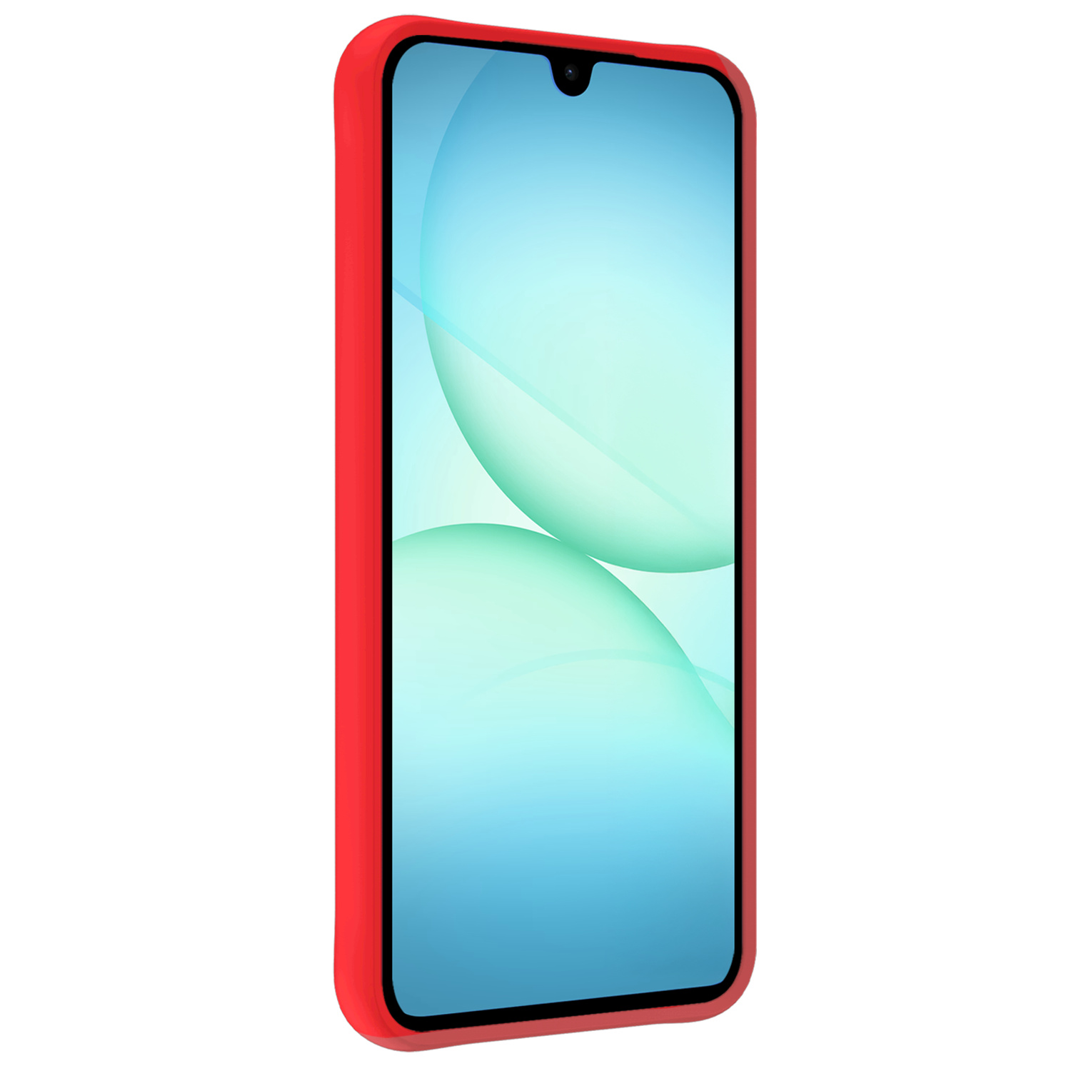 Forterra Forterra Samsung Galaxy A17 Hoesje Siliconen Met Screenprotector - Rood