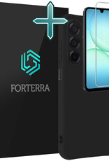 Forterra Forterra Samsung Galaxy A17 Hoesje Siliconen Met Screenprotector - Zwart