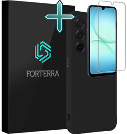 Forterra Forterra Samsung Galaxy A17 Hoesje Siliconen Met Screenprotector - Zwart