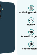 Forterra Forterra Samsung Galaxy A17 Hoesje Siliconen Met 2x Screenprotector - Donkerblauw