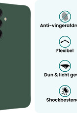 Forterra Forterra Samsung Galaxy A17 Hoesje Siliconen Met 2x Screenprotector - Donkergroen