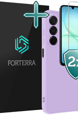 Forterra Forterra Samsung Galaxy A17 Hoesje Siliconen Met 2x Screenprotector - Lila