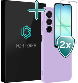 Forterra Forterra Samsung Galaxy A17 Hoesje Siliconen Met 2x Screenprotector - Lila