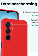 Forterra Forterra Samsung Galaxy A17 Hoesje Siliconen Met 2x Screenprotector - Rood