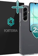Forterra Forterra Samsung Galaxy A17 Hoesje Siliconen Met 2x Screenprotector - Transparant