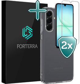 Forterra Forterra Samsung Galaxy A17 Hoesje Siliconen Met 2x Screenprotector - Transparant