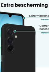 Forterra Forterra Samsung Galaxy A17 Hoesje Siliconen Met 2x Screenprotector - Zwart