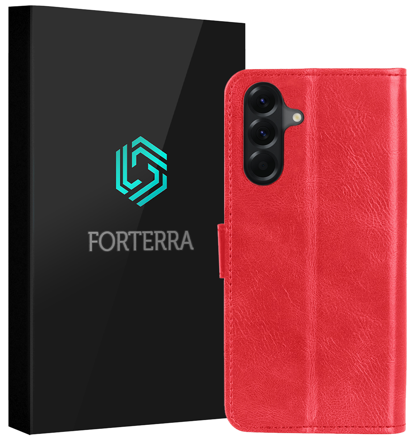 Forterra Forterra Samsung Galaxy A17 Hoesje Bookcase - Rood
