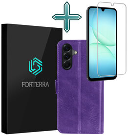 Forterra Forterra Samsung Galaxy A17 Hoesje Bookcase Met Screenprotector - Paars