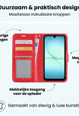 Forterra Forterra Samsung Galaxy A17 Hoesje Bookcase Met Screenprotector - Rood