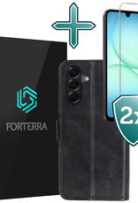 Forterra Forterra Samsung Galaxy A17 Hoesje Bookcase Met 2x Screenprotector - Zwart