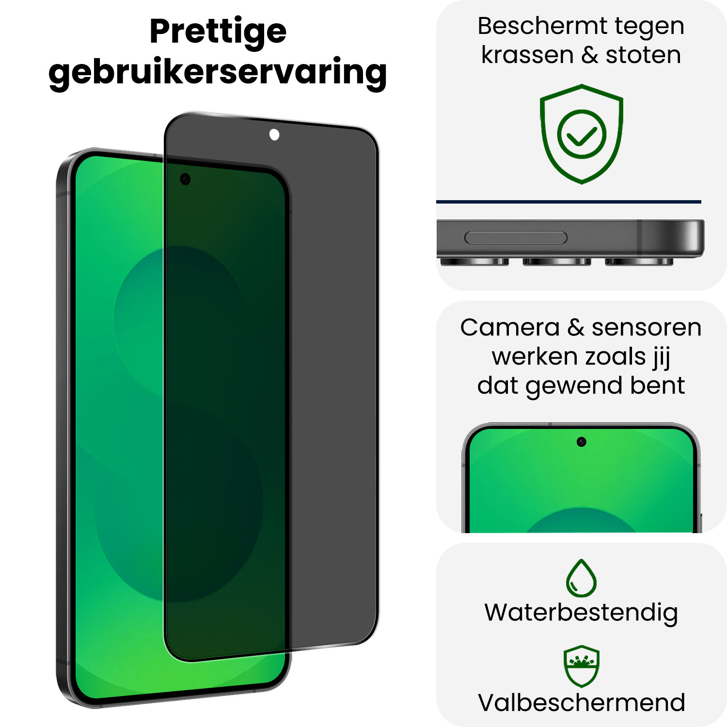 BASEY. BASEY. Samsung Galaxy S25 FE Screenprotector Glas Privacy - 2 PACK