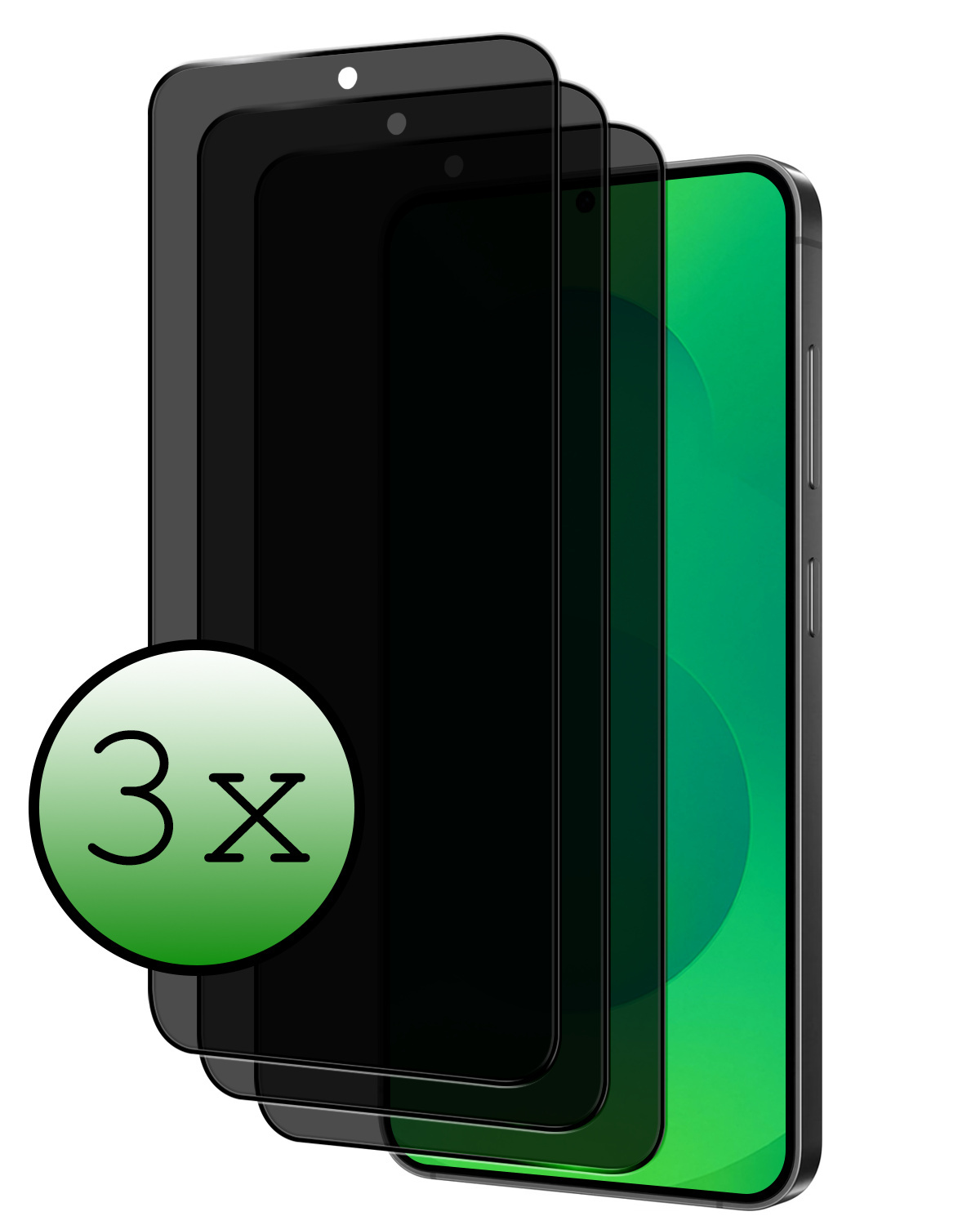 BASEY. BASEY. Samsung Galaxy S25 FE Screenprotector Glas Privacy - 3 PACK