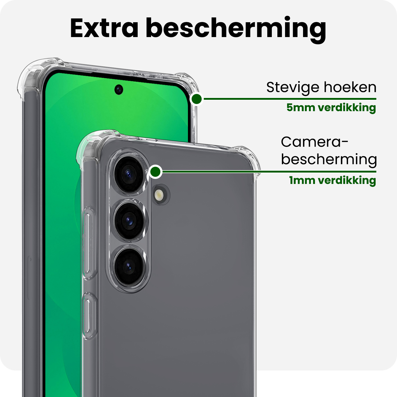 BASEY. BASEY. Samsung Galaxy S25 FE Hoesje Shockproof Met 2x Screenprotector