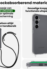 BASEY. BASEY. Samsung Galaxy S25 FE Hoesje Transparant Shockproof Met Zwart Koord