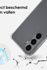 BASEY. BASEY. Samsung Galaxy S25 FE Hoesje Transparant Shockproof Met Zwart Koord