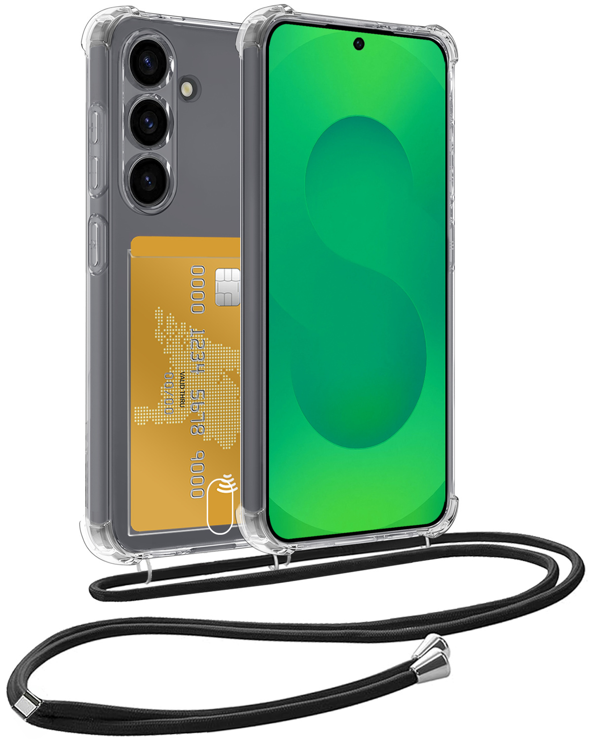 BASEY. BASEY. Samsung Galaxy S25 FE Hoesje Pashouder met Koord