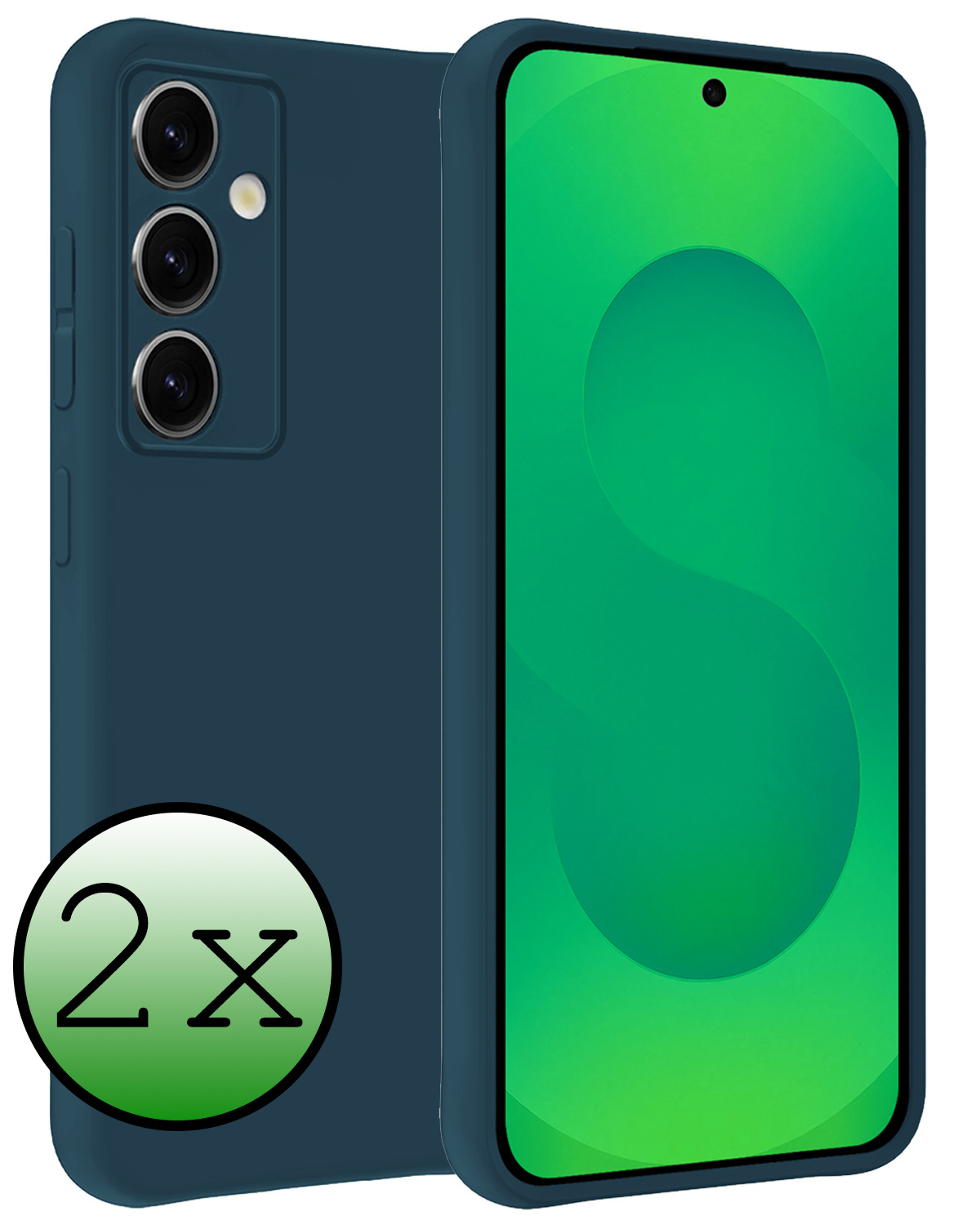 BASEY. BASEY. Samsung Galaxy S25 FE Hoesje Siliconen - Donkerblauw - 2 PACK