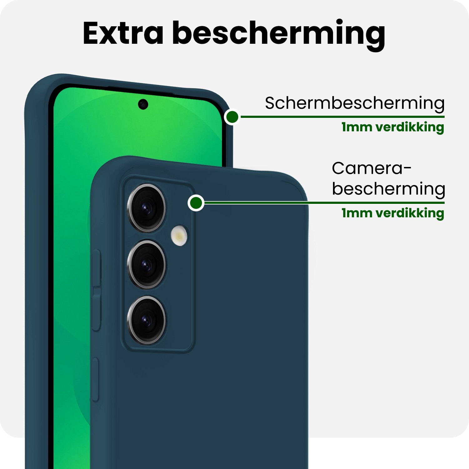 BASEY. BASEY. Samsung Galaxy S25 FE Hoesje Siliconen - Donkerblauw - 2 PACK