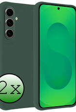 BASEY. BASEY. Samsung Galaxy S25 FE Hoesje Siliconen - Donkergroen - 2 PACK