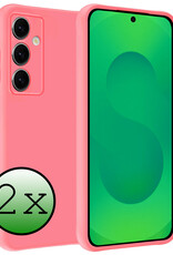 BASEY. BASEY. Samsung Galaxy S25 FE Hoesje Siliconen - Lichtroze - 2 PACK