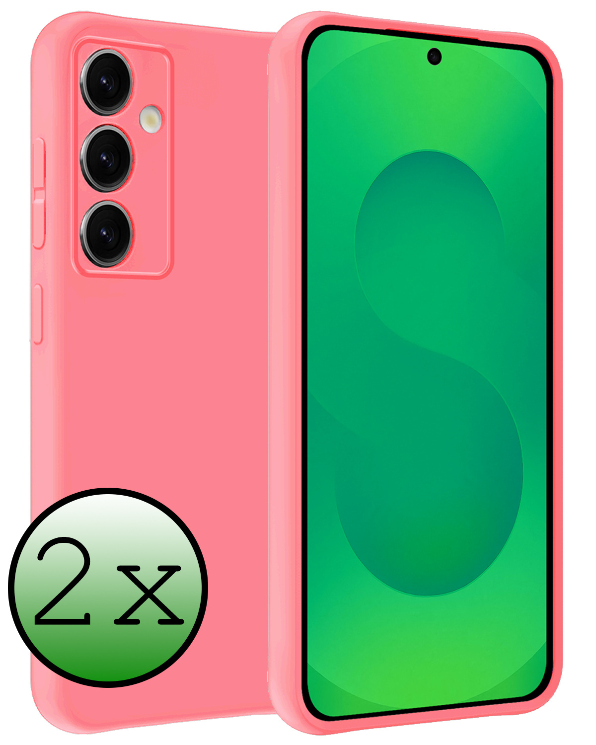 BASEY. BASEY. Samsung Galaxy S25 FE Hoesje Siliconen - Lichtroze - 2 PACK