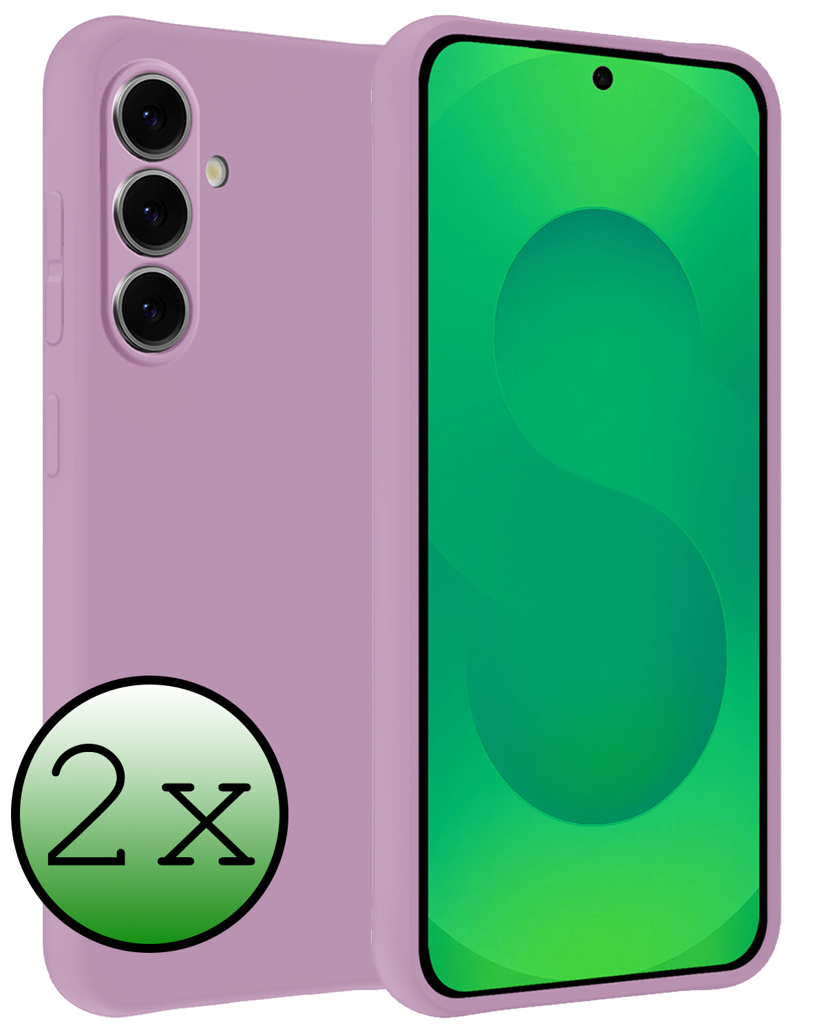 BASEY. BASEY. Samsung Galaxy S25 FE Hoesje Siliconen - Lila - 2 PACK