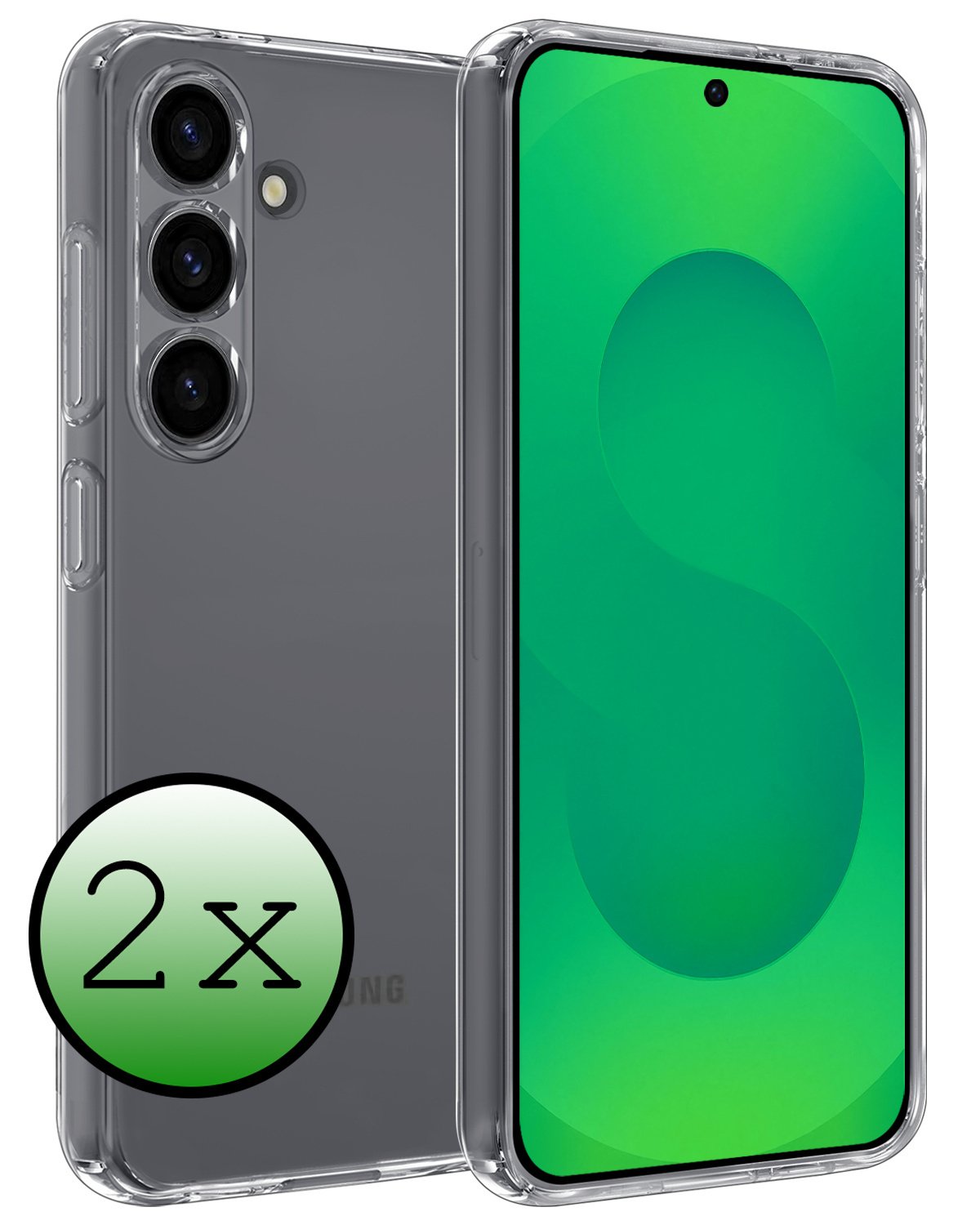 BASEY. BASEY. Samsung Galaxy S25 FE Hoesje Siliconen - Transparant - 2 PACK