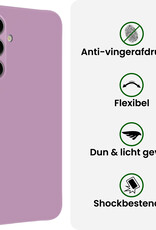 BASEY. BASEY. Samsung Galaxy S25 FE Hoesje Siliconen Met Screenprotector - Lila