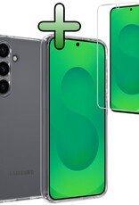 BASEY. BASEY. Samsung Galaxy S25 FE Hoesje Siliconen Met Screenprotector - Transparant