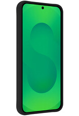 BASEY. BASEY. Samsung Galaxy S25 FE Hoesje Siliconen Met 2x Screenprotector - Zwart